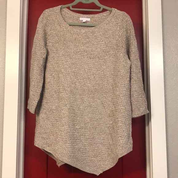 NY&C Marled Geo Tunic Sweater Light Brown - Picture 2 of 3